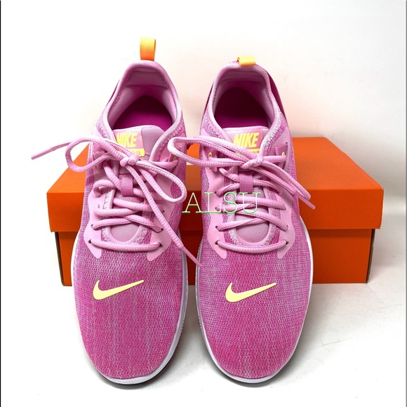🌸Sale🌸 Nike Flex Trainer 9 Pink Rise Canvas Women Sneaker Size 7.5 AQ7491 600 - Picture 4 of 10